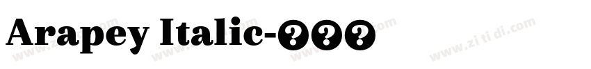 Arapey Italic字体转换